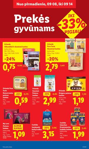 LIDL maisto akcijų leidinys nuo ketvirtadienio, rugsėjo 11 d.