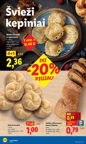 LIDL maisto akcijų leidinys nuo ketvirtadienio, gruodžio 4 d.