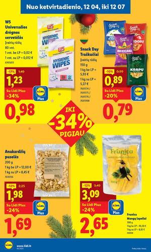 LIDL maisto akcijų leidinys nuo ketvirtadienio, gruodžio 4 d.