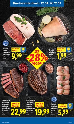 LIDL maisto akcijų leidinys nuo ketvirtadienio, gruodžio 4 d.