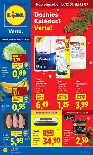 LIDL maisto akcijų leidinys nuo ketvirtadienio, gruodžio 4 d.