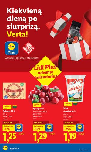 LIDL maisto akcijų leidinys nuo ketvirtadienio, gruodžio 4 d.