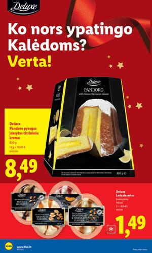 LIDL maisto akcijų leidinys nuo ketvirtadienio, gruodžio 4 d.