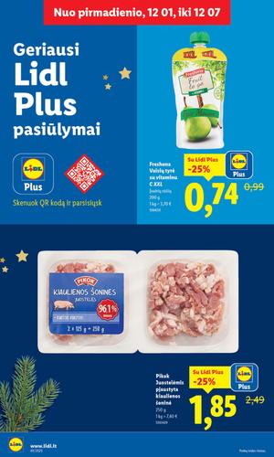 LIDL maisto akcijų leidinys nuo ketvirtadienio, gruodžio 4 d.
