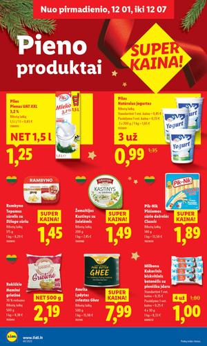 LIDL maisto akcijų leidinys nuo ketvirtadienio, gruodžio 4 d.
