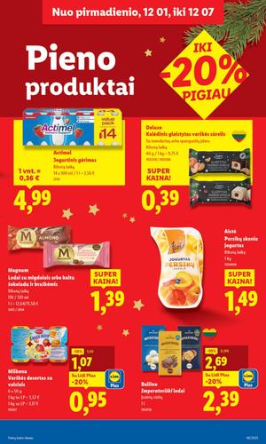 LIDL maisto akcijų leidinys nuo ketvirtadienio, gruodžio 4 d.