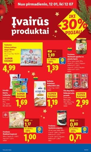 LIDL maisto akcijų leidinys nuo ketvirtadienio, gruodžio 4 d.