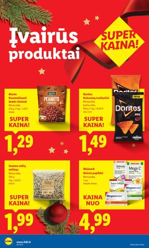 LIDL maisto akcijų leidinys nuo ketvirtadienio, gruodžio 4 d.