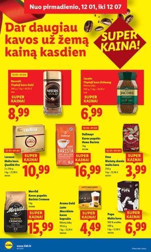 LIDL maisto akcijų leidinys nuo ketvirtadienio, gruodžio 4 d.