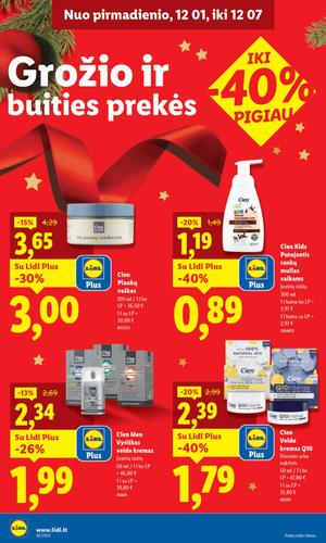 LIDL maisto akcijų leidinys nuo ketvirtadienio, gruodžio 4 d.