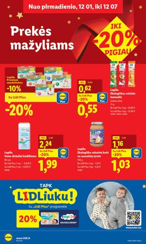 LIDL maisto akcijų leidinys nuo ketvirtadienio, gruodžio 4 d.