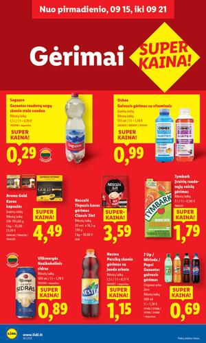 LIDL maisto akcijų leidinys nuo rugsėjo 15 d.