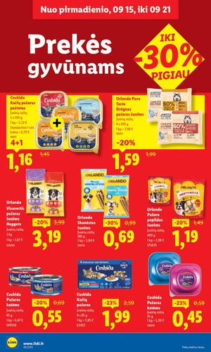 LIDL maisto akcijų leidinys nuo rugsėjo 15 d.
