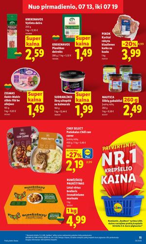 LIDL maisto akcijų leidinys nuo liepos 13 d.