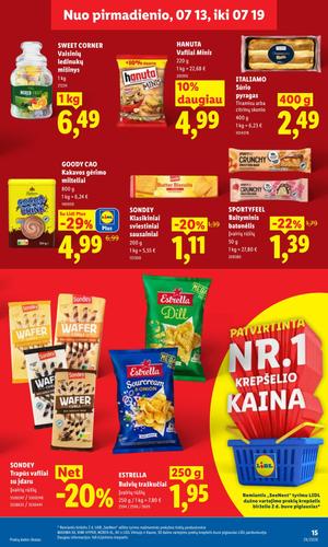 LIDL maisto akcijų leidinys nuo liepos 13 d.
