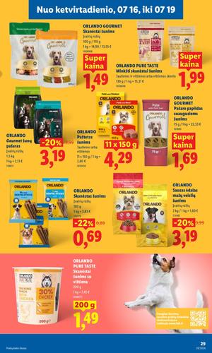 LIDL maisto akcijų leidinys nuo liepos 13 d.