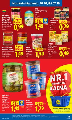 LIDL maisto akcijų leidinys nuo liepos 13 d.