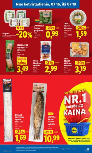 LIDL maisto akcijų leidinys nuo liepos 13 d.