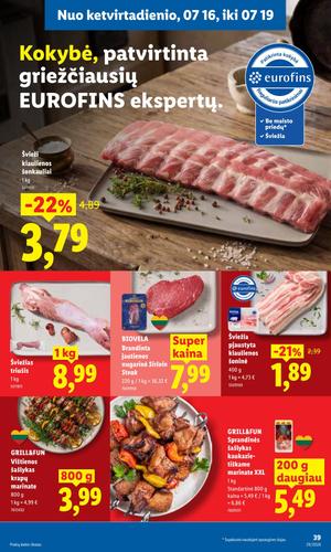 LIDL maisto akcijų leidinys nuo liepos 13 d.
