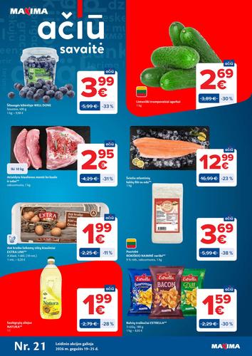 MAXIMA akcijų leidinys "AČIŪ savaitinis  Nr. 21" nuo gegužės 19 d.
