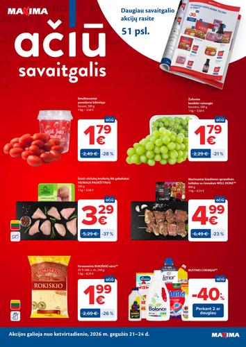 MAXIMA akcijų leidinys "AČIŪ savaitinis  Nr. 21" nuo gegužės 19 d.