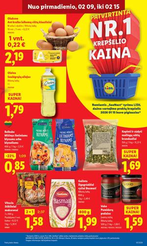 LIDL maisto akcijų leidinys nuo vasario 9 d.