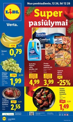 LIDL maisto akcijų leidinys nuo ketvirtadienio, gruodžio 25 d.