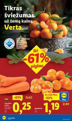 LIDL maisto akcijų leidinys nuo ketvirtadienio, gruodžio 25 d.
