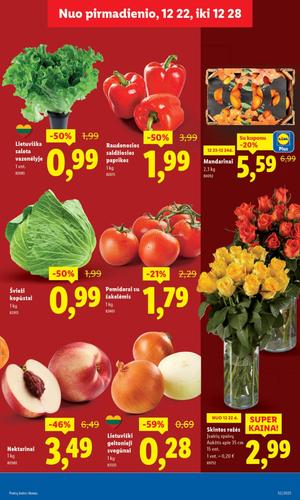LIDL maisto akcijų leidinys nuo ketvirtadienio, gruodžio 25 d.