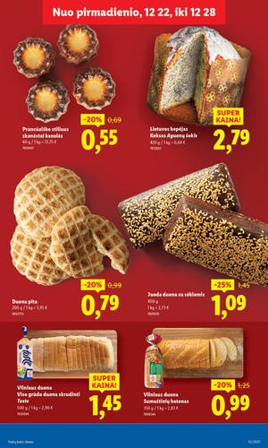 LIDL maisto akcijų leidinys nuo ketvirtadienio, gruodžio 25 d.