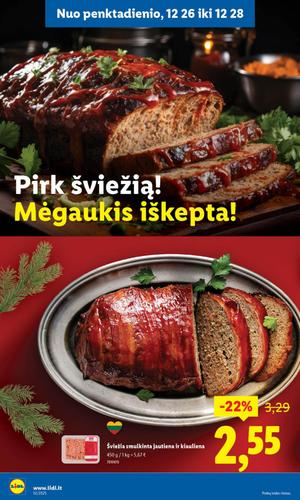 LIDL maisto akcijų leidinys nuo ketvirtadienio, gruodžio 25 d.