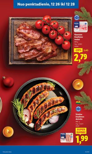 LIDL maisto akcijų leidinys nuo ketvirtadienio, gruodžio 25 d.