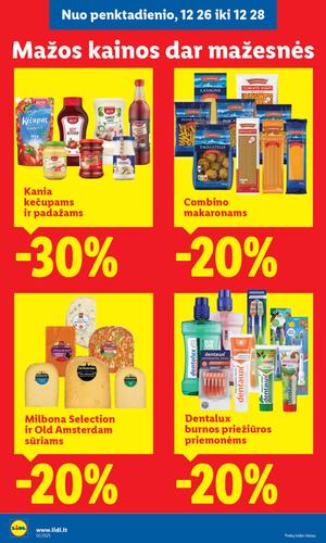 LIDL maisto akcijų leidinys nuo ketvirtadienio, gruodžio 25 d.