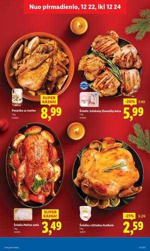 LIDL maisto akcijų leidinys nuo ketvirtadienio, gruodžio 25 d.