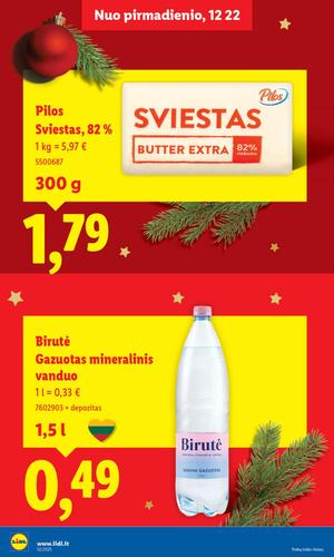 LIDL maisto akcijų leidinys nuo ketvirtadienio, gruodžio 25 d.