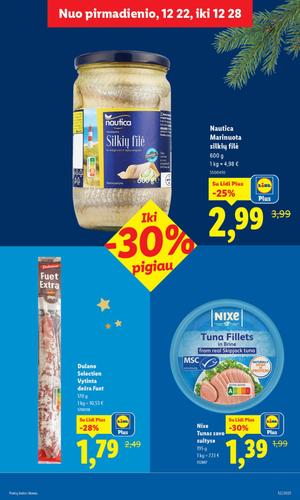 LIDL maisto akcijų leidinys nuo ketvirtadienio, gruodžio 25 d.