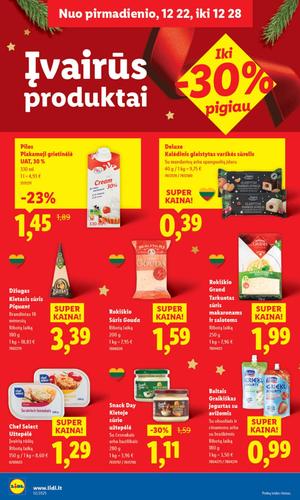LIDL maisto akcijų leidinys nuo ketvirtadienio, gruodžio 25 d.