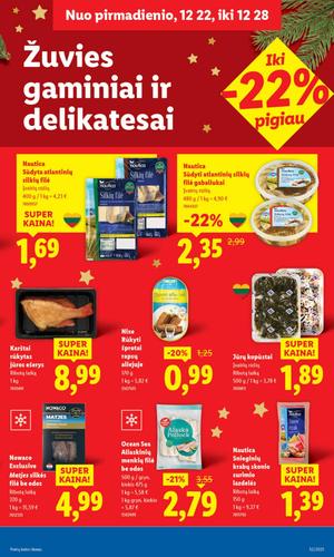 LIDL maisto akcijų leidinys nuo ketvirtadienio, gruodžio 25 d.