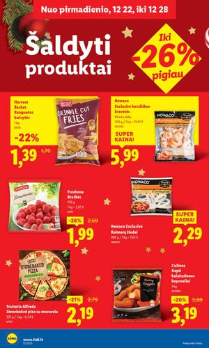 LIDL maisto akcijų leidinys nuo ketvirtadienio, gruodžio 25 d.