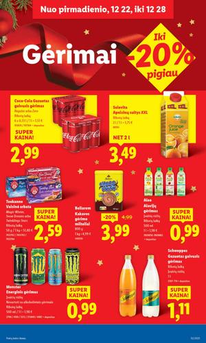 LIDL maisto akcijų leidinys nuo ketvirtadienio, gruodžio 25 d.