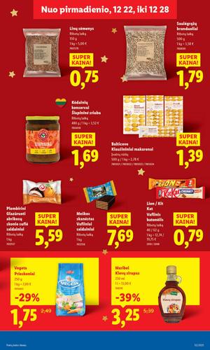 LIDL maisto akcijų leidinys nuo ketvirtadienio, gruodžio 25 d.