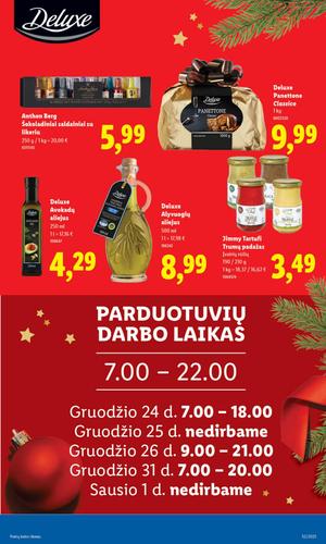 LIDL maisto akcijų leidinys nuo ketvirtadienio, gruodžio 25 d.