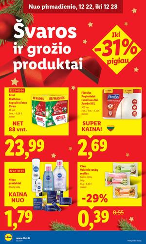 LIDL maisto akcijų leidinys nuo ketvirtadienio, gruodžio 25 d.