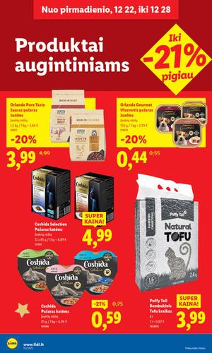 LIDL maisto akcijų leidinys nuo ketvirtadienio, gruodžio 25 d.