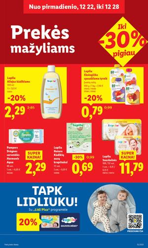 LIDL maisto akcijų leidinys nuo ketvirtadienio, gruodžio 25 d.