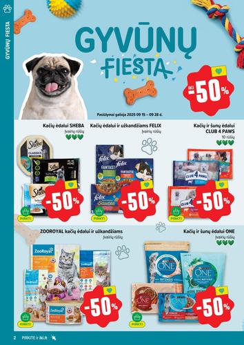 IKI akcijų leidinys "Gyvūnų fiesta" nuo rugsėjo 22 d.