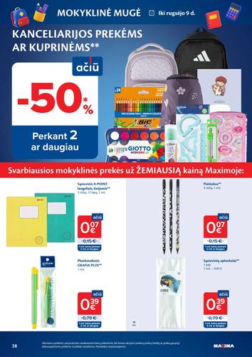 MAXIMA akcijų leidinys Nr. 31 nuo liepos 28 d.