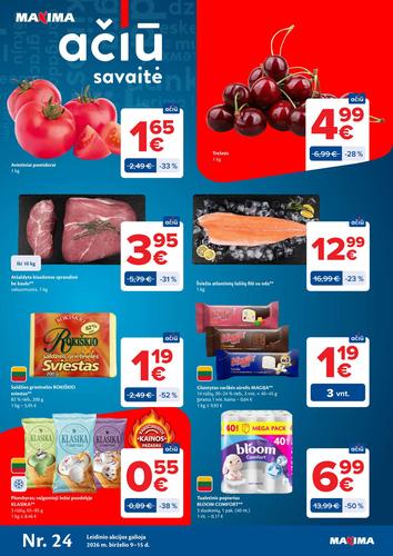 MAXIMA akcijų leidinys "AČIŪ savaitinis  Nr. 24" nuo birželio 9 d.