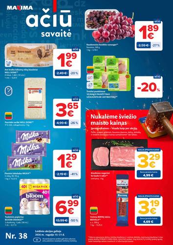 MAXIMA akcijų leidinys Nr. 38 nuo rugsėjo 15 d.