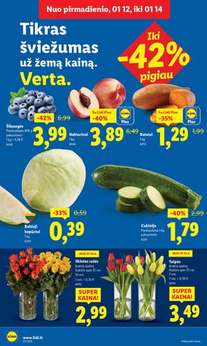 LIDL maisto akcijų leidinys nuo sausio 12 d.
